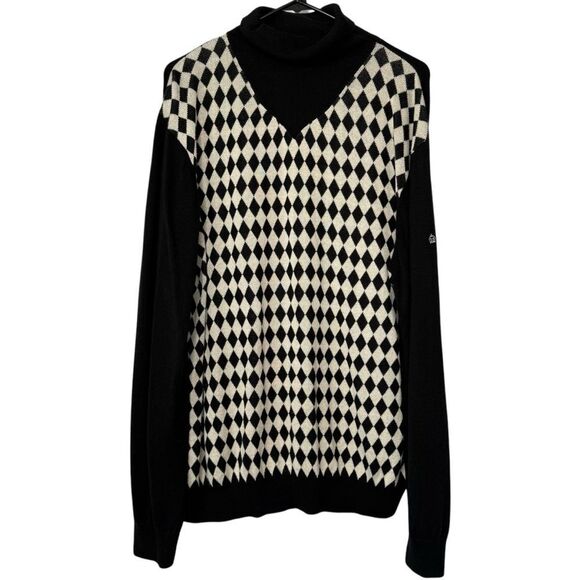 |EUC| MERC LONDON “Malvern” Argyle Roll Neck Jumper Sweater - Picture 2 of 8
